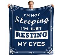 Aleture Dad Birthday Gifts, Cute Soft Blanket Gifts for Dad, Presents for Daddy on Birthday Christmas Valentines Fathers Day from Daughter Son, Father to be, Step Dads, Daddy Gift, 50"×60” Blue