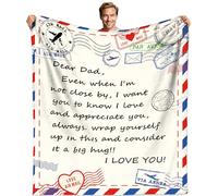 Aleture Dad Birthday Gifts, Cute Soft Flannel Blanket Gifts for Dad, Presents for Daddy on Birthday Christmas Valentines Fathers Day from Daughter Son, Father to be, Step Dads, Daddy Gift, 50" × 60”