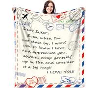 Aleture Sister Gifts Blanket, Sisters Gifts from Sis, Birthday Present for Little/Big Sister, Unique Sisters Gift on Christmas Mothers Day Graduation, to My Sis Soft Throw Blanket, 60" x 50"