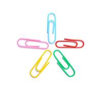 Alevar 100 Coloured Staples, Plastic Steel Clips Size 25mm No. 2, Small Office Clips, Assorted Colors, 2693/25-1CF