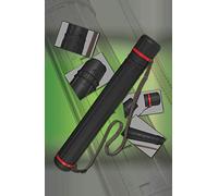 Alevar Extendable Drawing Tube from 60 cm to 100 cm, Adjustable Shoulder Strap and Locking System to Rotate on The Length, Diameter 8.5 cm, Black, Pack of 1