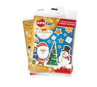 Alevar Pack of 3 Sheets Assorted Christmas Adhesive Labels, 6 Writable Tags and 30 Seal Stickers, Total 36 Pieces