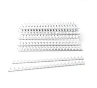 Alevar Plastic Spiral Binding Spines 21 Rings Diameter 12mm A4 Size Capacity 56 to 80 Sheets White Pack of 100