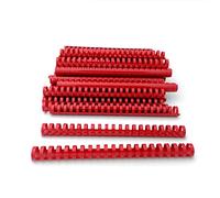 Alevar Plastic Spiral Binding Spines 21 Rings Diameter 22mm A4 Size Capacity 151 to 180 Sheets Red Pack of 50