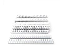 Alevar Plastic Spiral Binding Spines 21 Rings Diameter 22mm A4 Size Capacity 151 to 180 Sheets White Pack of 50