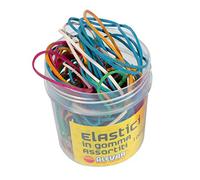 Alevar Rubber Bands for Office, Assorted Sizes and Colours, 100 Gr Jar