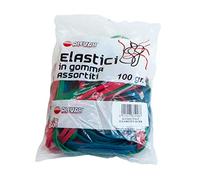 Alevar X-Bands Office Rubber Bands Cross Elastic Bands Diameter 90mm Thickness 11x1.5mm Assorted Colours 1kg Pack