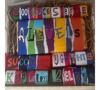 ALevels, good luck in your esmas, themed novelty chocolate box.Congratulations gift for friends, family and work collegue. (7 inch sweet treats box, Mani bar - caramel)