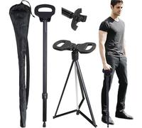 ALEVMOOM Walking Stick with Seat for Men & Women, Folding Lightweight Walking Sticks with Carry Bag, 440lbs Capacity Portable Cane Stool for Elderly, Adults