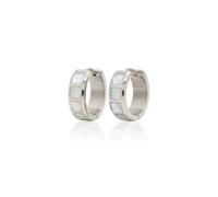 ALEX 14K Gold Heart Cutout Hoop Earrings for Women - Minimalist Rectangular Huggie Studs Hypoallergenic Fine Jewellery Gift (DY-2-2)