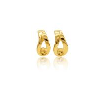 ALEX 14K Gold Hoop Earrings for Women - Unique Wire Wrapped Coiled Chunky Statement Drop Earrings Hypoallergenic Fashion Jewellery Gifts (HXW-14-2)