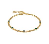 Alex and Ani Birthstone Curb Chain Bracelet, One Size, Brass, Created Emerald