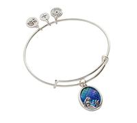 Alex and Ani Mermaid Charm Bangle Bracelet, Path of Symbols, Shiny Antique Silver Finish, 2 to 3.5 in