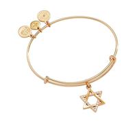 Alex and Ani Start of David Single Charm Bracelet, One Size, Brass, Not a Gemstone