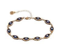 Alex and Ani Untamed Evil Eye Beaded Bangle, One Size, Brass, no gemstone