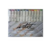 Alex Bog Professional Multicolor Marker Pens 12 Pieces Double Tip