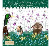 ALEX CLARK 2026 It's The Little Things In Life Calendar - Wall Calendar, Month by Month View, Gifts for Animal Lovers, Organisation, Planner, rabbit, sheep, birds, British countryside, Made in the UK