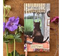 ALEX CLARK 2027 Charismatic Cats Pocket Diary - w y week view planner, organiser, slim hardback cover with colourful ribbon, addresses, appointments, notes, Full Year January 2027 to December 2027