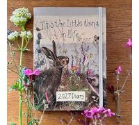 ALEX CLARK 2027 Little Things in Life Desk Diary - w y week view planner, organiser, softcover with ribbon page marker, notes, Year January 2027 to December 2027, countryside, farm & cute animals