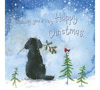 Alex Clark Art Ltd ALEX CLARK Dog and Christmas Tree Card