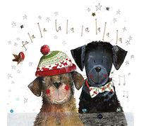 Alex Clark Art Ltd Bobble and Bow Dog Christmas Card