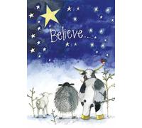 Alex Clark Believe Star Farmyard Animals Christmas Kitchen Tea Towel