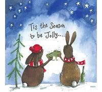 ALEX CLARK Bunny Winter Warmer Christmas Card