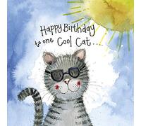 ALEX CLARK Cool Cat Birthday Card