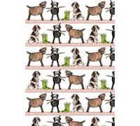 ALEX CLARK Country Dogs Bagged Gift WRAP & Tags