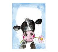 ALEX CLARK Cow and Daisy Art Print