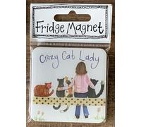 ALEX CLARK Crazy Cat Lady Fridge Magnet