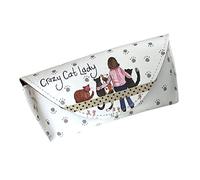 ALEX CLARK Crazy Cat Lady Spectacle Glasses Case - PU Leather - Soft Case - For Travel