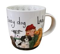Alex Clark Crazy Dog Lady Mug - Canine - for Her - Original Artwork - Cup for Dog Lovers - Gift Ideas - Perfect for Coffee & Tea - Vegan Friendly - Designed in The UK...