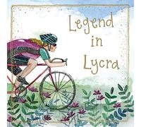 Alex Clark Cyclist Legend in Lycra Foil Blank/Birthday Card
