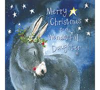 ALEX CLARK Daughter Donkey Foil Christmas Card