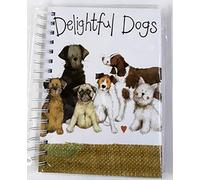 ALEX CLARK Delightful Dogs Spiral Journal - Blank Pages - Hard Back Cover