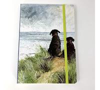 ALEX CLARK Dunes Dog Large Chunky Notebook - Soft Back Cover - Elastic Closure Journal - Lined Pages