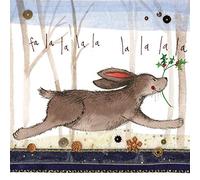 Alex Clark Fa La La La Rabbit Christmas Card