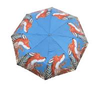 Alex Clark Fox Umbrella - Compact Foldable Travel Rain Umbrella - animal design - British Wildlife gifts