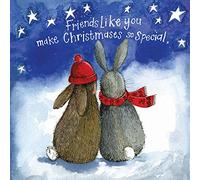 Alex Clark Friends Like You Make Christmases so Special Rabbits Little Starlight Card