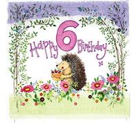 ALEX CLARK Happy 6th Birthday Woodland Card