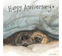 Alex Clark Happy Anniversary Dog Snouts Card