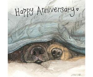 Alex Clark Happy Anniversary Dog Snouts Card