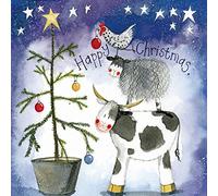 Alex Clark Happy Christmas Farmyard Animals Starlight Card