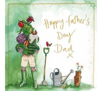 Alex Clark Happy Father's Day Dad Gardner - Vegetable Patch - Watering Can - Outdoors - Plants - Greetings Cards - Cards for Dads - Designed and Printed in the UK