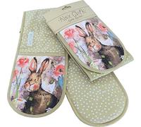 ALEX CLARK HARE AND POPPIES DOUBLE OVEN GLOVES - BAKING - COOKING