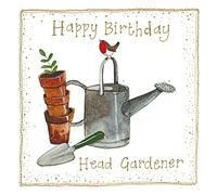 Alex Clark Head Gardener Foil Birthday Card - Watering Can