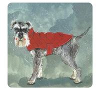 ALEX CLARK Henry Schnauzer Dog Coaster (single) - Watercolour Design - Cork Back