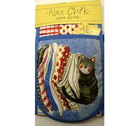 Alex Clark Laundry Basket Cat Oven Gloves - 100% Cotton - Baking - Cooking - Kitchen Accessory