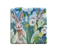 Alex Clark Little Rabbits Compact Mirror - animal design gifts - Beauty handheld travel mirror - magnifying make up mirror